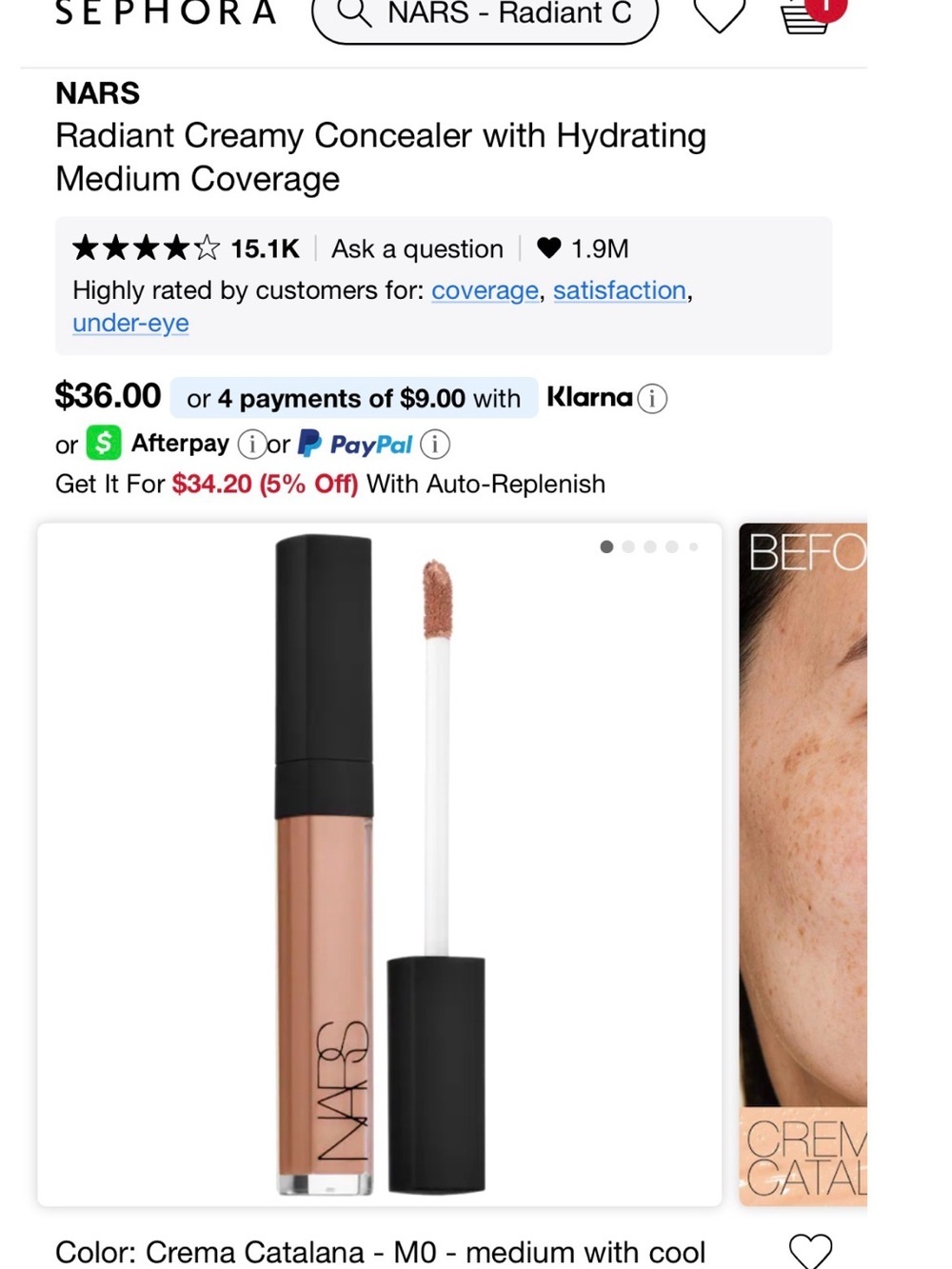 NARS Radiant Creamy Concealer - Crema Catalana (Medium)